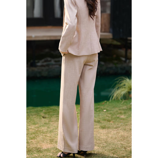 气场西服套装 米思阳2026春新款时尚套装一粒扣长袖西装休闲阔腿裤两件套女（单拍）0877 商品图7