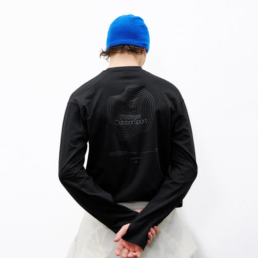 714street7A抗菌防晒速干几何印花长袖上衣2026新款圆领T恤男女 商品图1