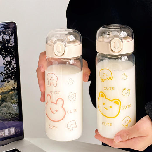 500ml童趣弹跳吸管杯玻璃杯-纪念日百货门店同款169264212 商品图1