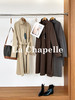拉夏贝尔/La Chapelle英伦风垂感宽松显瘦风衣外套通勤休闲立领大衣 商品缩略图0