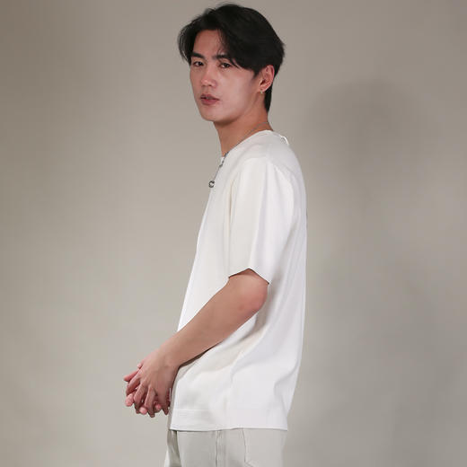 DRONKOO 2026 圆领领口下摆里边撞色净版修身短袖薄毛衣 商品图3