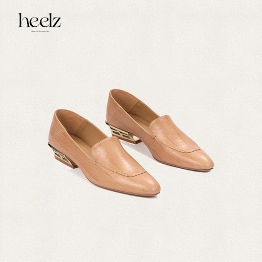 heelz设计师手工鞋履 ｜繁花跟复古鳗鱼纹羊皮乐福鞋3.6公分 商品图2