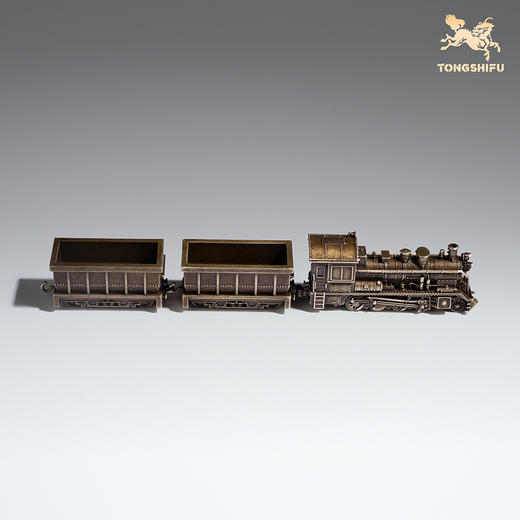 铜师傅 见微系列《蒸汽机车》办公室火车模型铜摆件 家居铜工艺品 商品图4