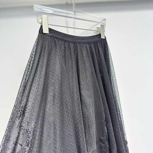 伯妮斯茵 | 优雅复古风 | 网纱蕾丝半身裙 | 大摆百褶设计 | 镂空蕾丝工艺 | 约会通勤|SC1B02 商品图6