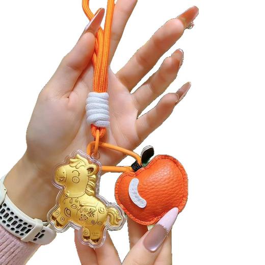 2026马年足金999马上有钱挂件马上发财暴富黄金钥匙扣手机链礼物 商品图4