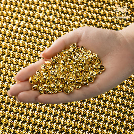 铜师傅 见微系列《小元宝（黄金铜）》 家居装饰品新年礼物 商品图3