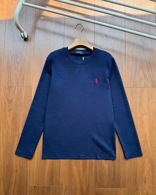 F012802男装男款刺绣标棉质长袖T恤圆领打底衫 商品图11