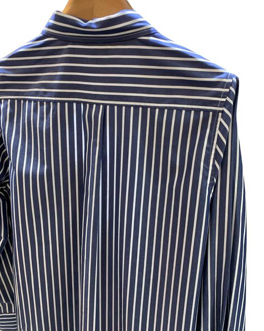 女款竖条纹宽松长袖衬衫la006 商品图1