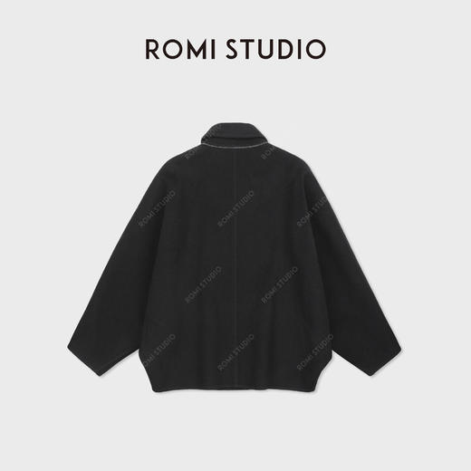 ROMI STUDIO“棕标甄选”牦牛绒双排扣蓬松软糯短款大衣RW24WW40900 商品图1