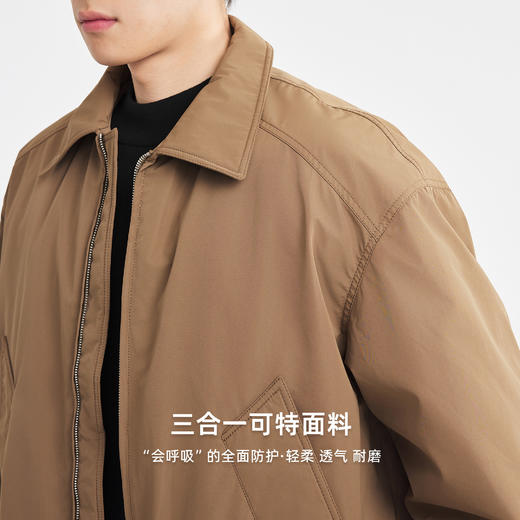 墨麦客男装2025年冬季美式休闲翻领羽绒服男士加厚宽松落肩外套男 商品图3