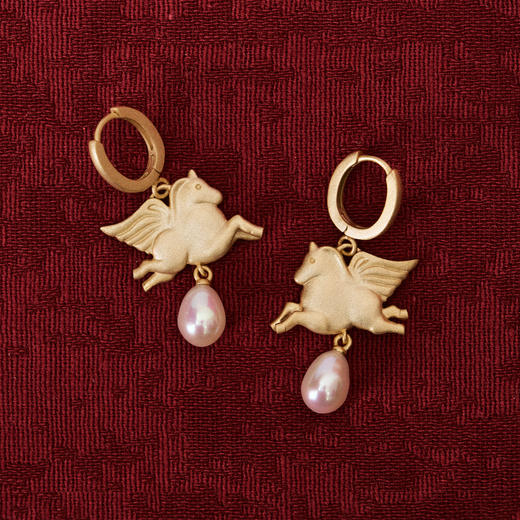 lost in echo2026春夏新款立体大飞马吊坠可调节皮绳长项链毛衣链 商品图4