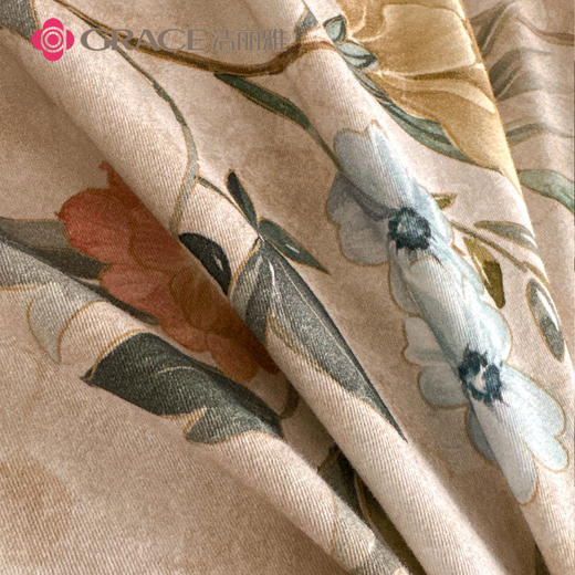 洁丽雅（Grace)青瓷韵.全棉轻奢美拉德系磨毛四件套JLY25803 商品图4