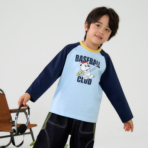 【10A抗菌纯棉】棉花堂纯棉元气动物绵绵长袖童装T恤-FA61023 商品图5