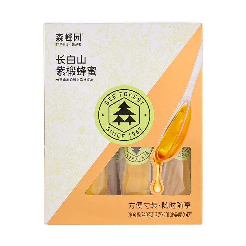 森蜂园 长白山蜂蜜便携独立包装（勺蜜）12g*20勺