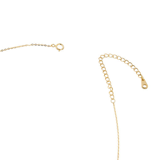 三彩2026新款四叶窗花吊坠细项链国风极简车花光泽感通勤锁骨链女 商品图4