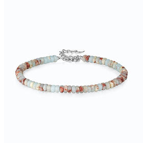 卡蒂罗KADER 薄荷曼波系列 925银海岸落日手链 原创彩石串珠民族风多巴胺波西米亚 复古设计高级感独特创意轻奢品质小众风格个性 手链 女款