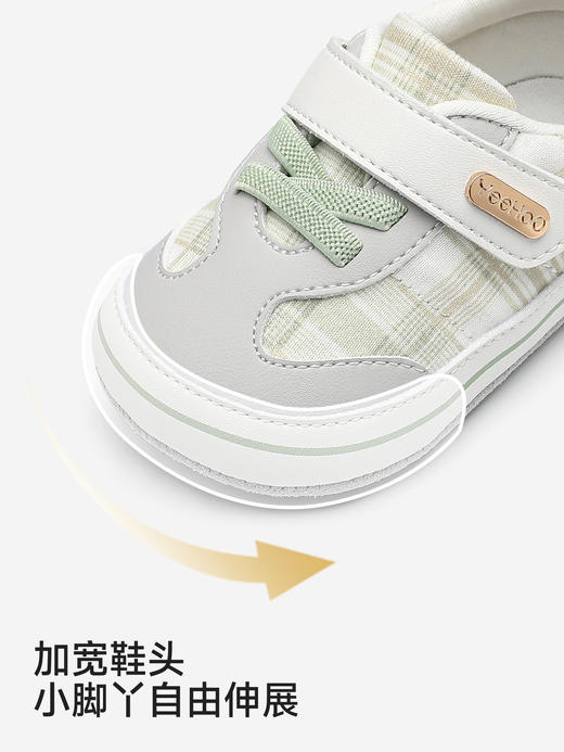 英氏童鞋宝宝步前鞋软底休闲鞋帆布格子春秋新品学步YFXHJ1S003A 商品图2