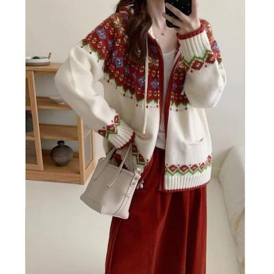 新年必备战袍！AVANN阿曼 新年欢乐毛衣 费尔岛毛衣/开衫毛衣针织衫（下单72小时发货）【2.5号-2.25号春节停发】 商品图12