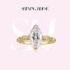 ShiningHouse[培育] 18k金钻石戒指 橄榄形1.5克拉钻人工真钻人造钻石K金戒指时尚钻石戒指悦己送礼臻选【此商品不支持7天无理由退货退款】预计3日发货 商品缩略图0