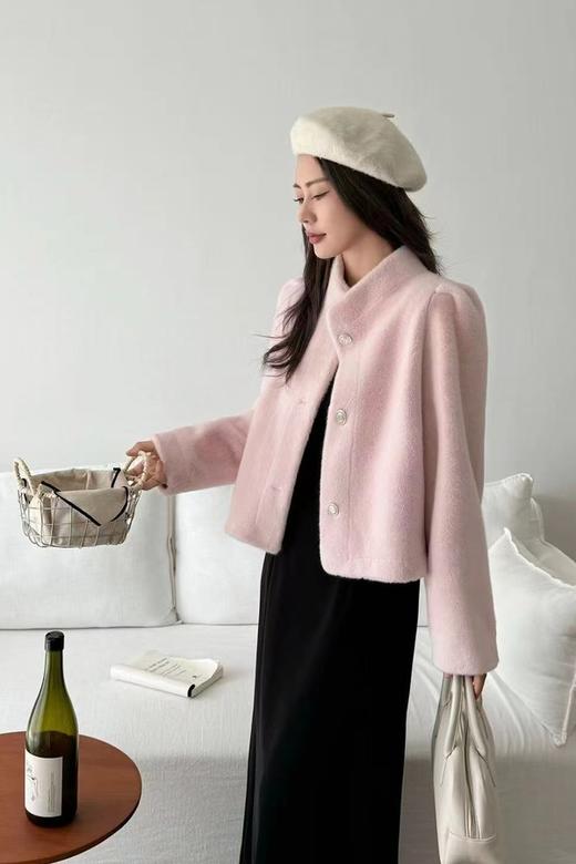 ELLA JADE 粉色甜美减龄小香风短款皮草外套 21912 商品图2
