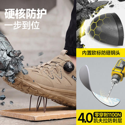 2026新款劳保鞋男防砸防刺安全鞋钢包头4.0凯夫拉橡胶底大底工作鞋 商品图5