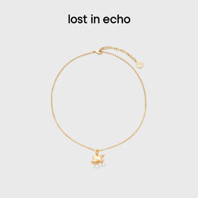 lost in echo2026春夏新款个性趣味小飞马流苏挂坠细项链毛衣链女
