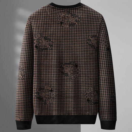 【DWP】大依优型大码男装圆领阳光绒卫衣花纹休闲加肥加大码卫衣上衣 商品图2