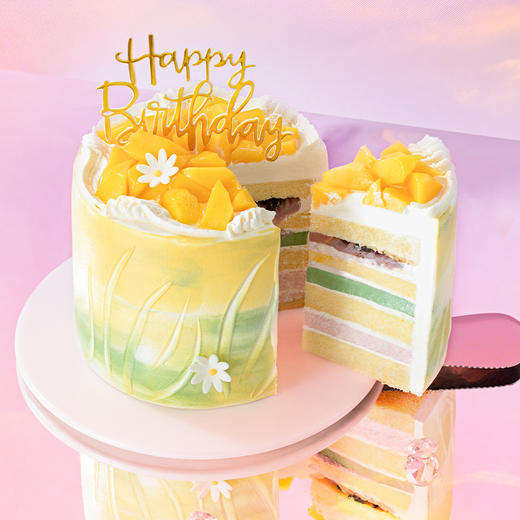 【绿野芒芒】抹茶白巧邂逅鲜甜芒芒，一抹绿意奏响清新序曲，3层夹心一次尝鲜！每一口都藏着自然的清新与治愈（89.9/109.9） 商品图2