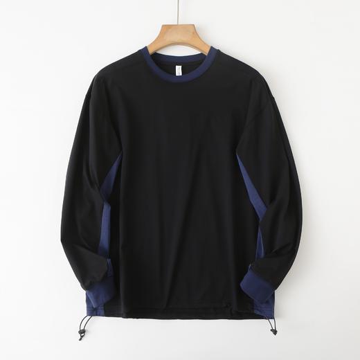 山系户外速干拼色圆领长袖，男女同款宽松百搭运动风打底衫上衣 商品图2