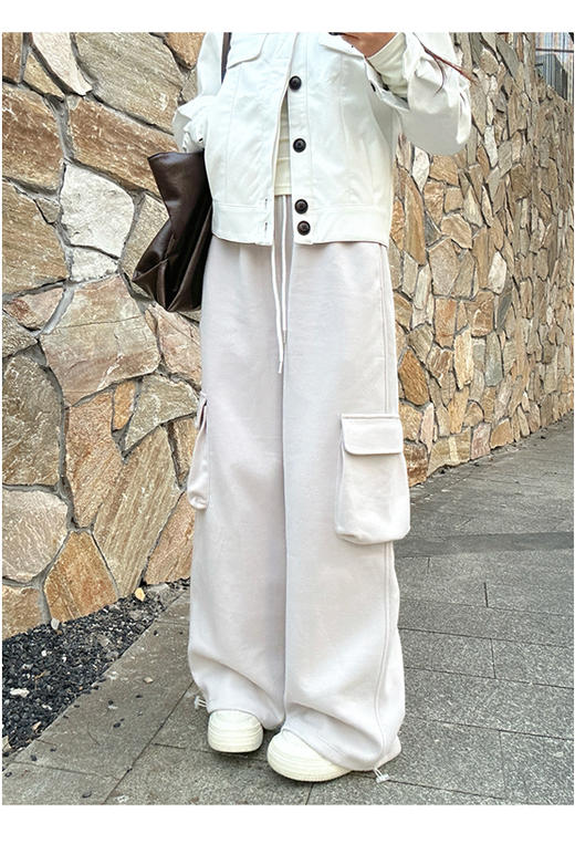 【YW】无忧购2026早春新款百搭宽松显瘦口袋工装裤女8601（截单3-5天发货) 商品图7