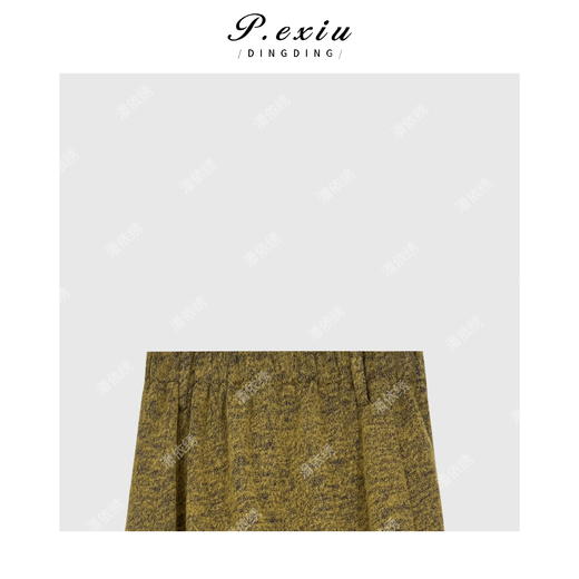 04-3潘依绣丁丁宠粉复古下摆不规则松紧腰半身裙 Q90701 商品图2