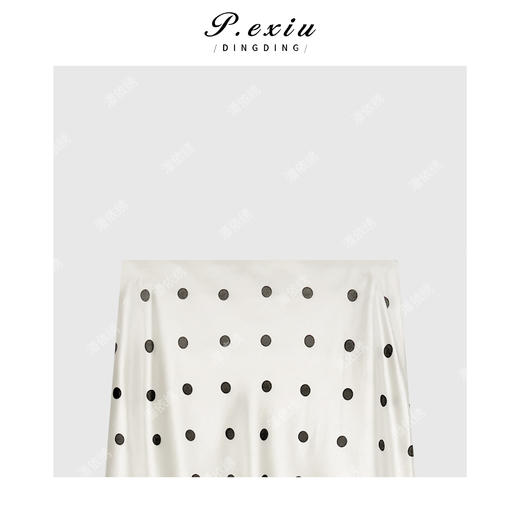 04-1潘依绣丁丁宠粉韩版波点优雅半身长裙Q17382 商品图2