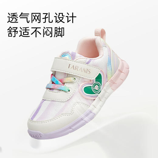 泰兰尼斯春款小童段超轻缓震防滑女童运动鞋T01X4A3731 商品图4