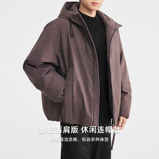 墨麦客男装2025年冬季新款加厚新标白鸭绒连帽羽绒服男士宽松外套 商品图1