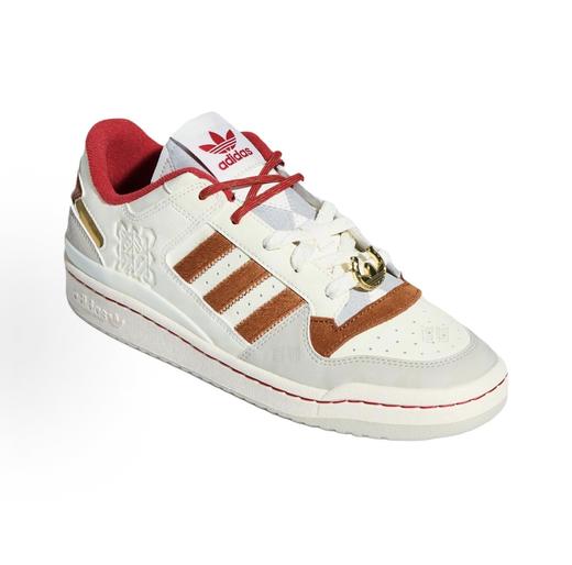 莆田大厂出品 1∶1细节还原   adidas originals FORUM CL CNY  马年限定板鞋 经典三条杠设计超耐看，鞋型显瘦显腿长，上脚软弹不磨脚，暴走一天都没压力👟 商品图3