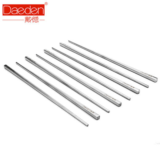 【德国戴德不锈钢筷子6双盒装】戴德 18/10不锈钢筷子家用防滑抗菌不生锈方形筷子6双家庭装 商品图1