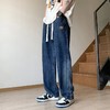 F012839夏季侧边渐变色水洗直筒阔腿拖地裤牛仔裤 商品缩略图2