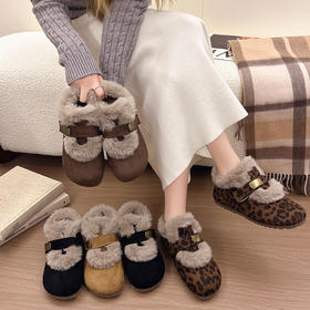 叙希暖绒贵妃鞋，加绒内里保暖舒适，柔软贴足复古时尚，宽脚人群建议选大一码更舒适！