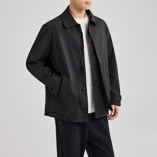 墨麦客男装2025年秋季新款翻领插肩袖夹克男士巴尔玛肯版型外套男 商品图2