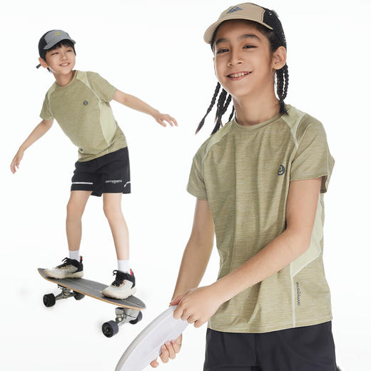 onmygame儿童短袖夏季超轻男女童t恤透气凉感运动上衣新款 商品图4