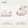 heelz设计师手工鞋履 ｜H繁花设计款真皮运动休闲鞋白金3公分 商品缩略图3