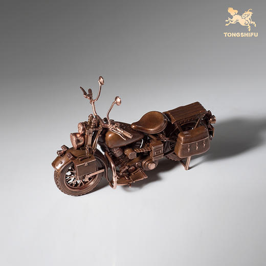 铜师傅 见微系列《不朽之旅（C款）》机车模型 创意家居紫铜摆件 商品图2