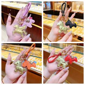 马年马上发财钥匙扣黄金小马挂件送女友朋友可爱礼物挂件