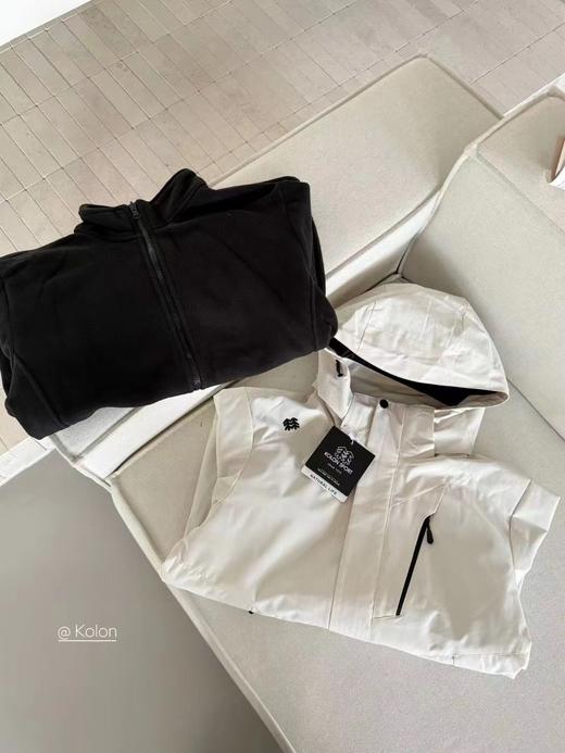 F012820可拆卸抓绒内胆摇粒绒情侣款三合一冲锋衣 商品图5