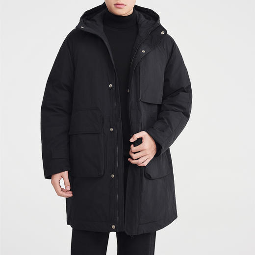 墨麦客中长款工装羽绒服男2025冬季新款立体贴袋羽绒外套男88937 商品图2