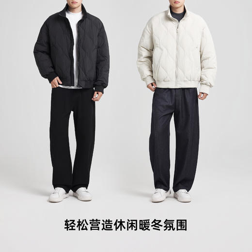 墨麦客极简立领加厚羽绒服男士2025冬季新款纯色休闲保暖外套男 商品图4