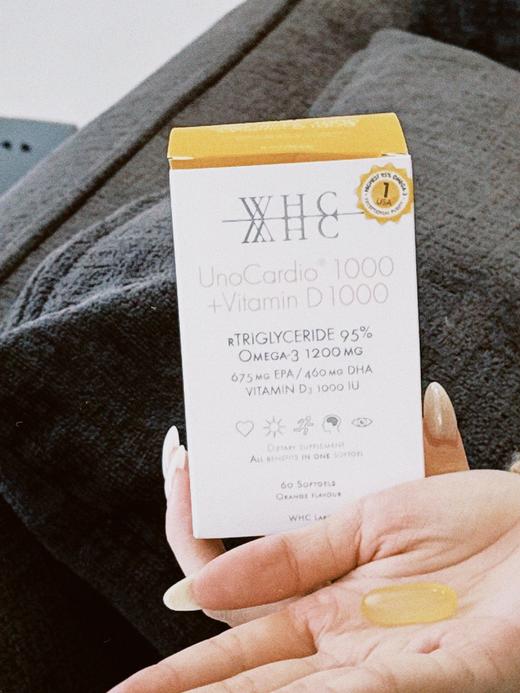 WHC小千金深海鱼油rTG结构95%高纯度Omega3维生素D3成人60粒 商品图1