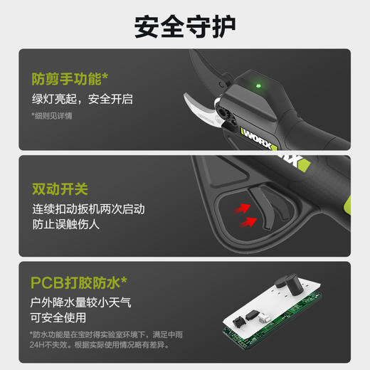 20V锂电无刷修枝电剪刀WU571 商品图4
