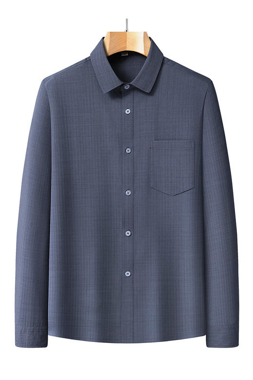 【DX】大依优型大码男装长袖衬衫商务休闲翻领免烫衬衣上衣胖子300斤 商品图5