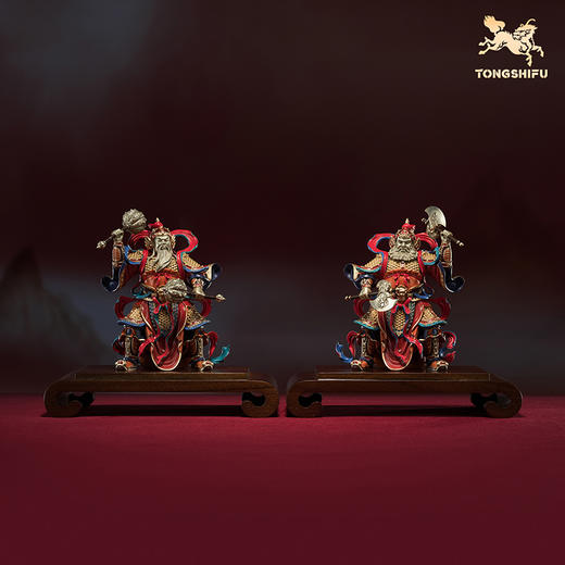 铜师傅 见微系列《门庭永固》客厅门神铜摆件 家居装饰工艺品 商品图1